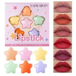 NEW! Handaiyan Cute Star Mini Matte Lipstick Set ~ 6 Color